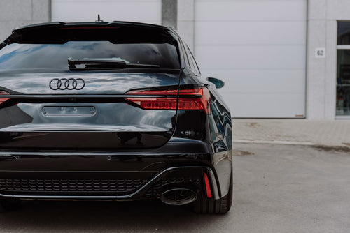 Audi galinė emblema (Juoda) 202mm